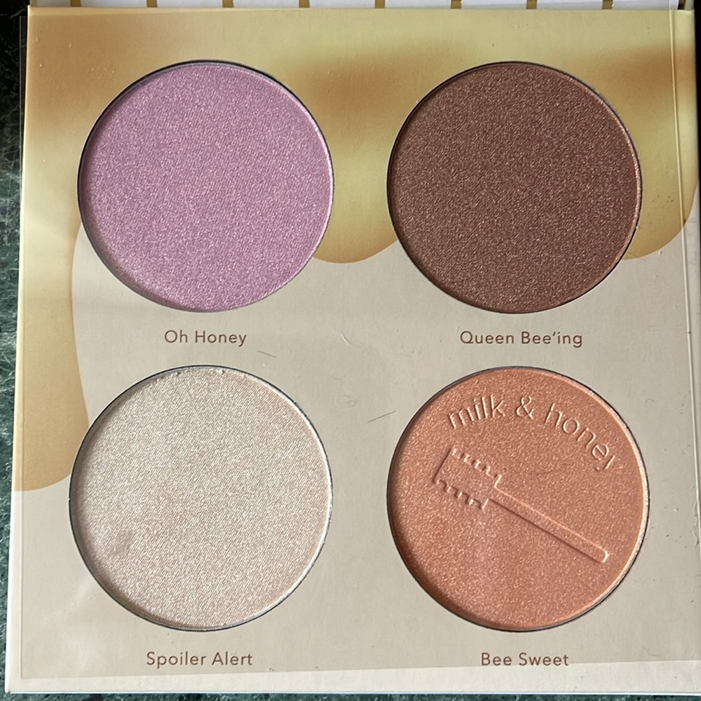 NIB Beauty Bakerie ‘Milk & Honey’ highlighter palette (4 color). Pre…